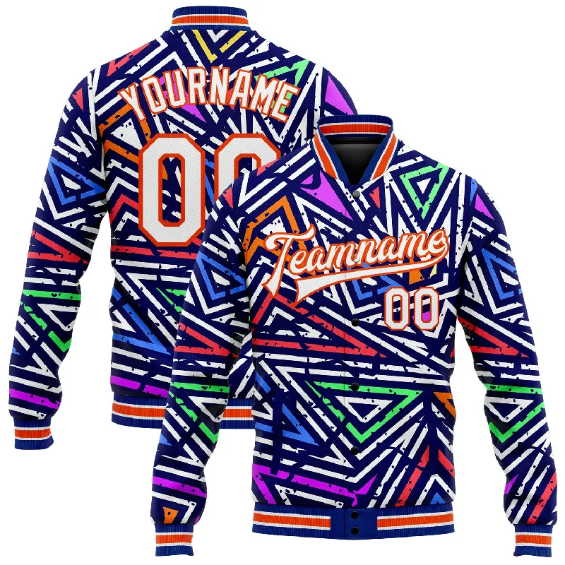 Chic And Contemporary Unisex Clothing Choices Clearance Sale, All Cheap Custom Graffiti Pattern White-Orange Abstract Geometric Grunge Urban Street Art 3D Bomber Full-Snap Varsity Letterman Jacket Chic And Contemporary Unisex Clothing Choices Clearance Sale, All Cheap Custom Graffiti Pattern White-Orange Abstract Geometric Grunge Urban Street Art 3D Bomber Full-Snap Varsity Letterman Jacket