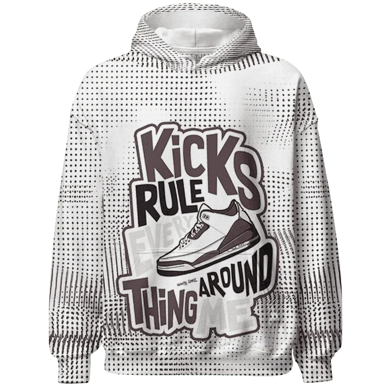 Gender-Neutral Clothing Styles Stylish Statements NastyJamz Burgundy Crush 3s Hoodie Match Kicks Rule All-Over Print