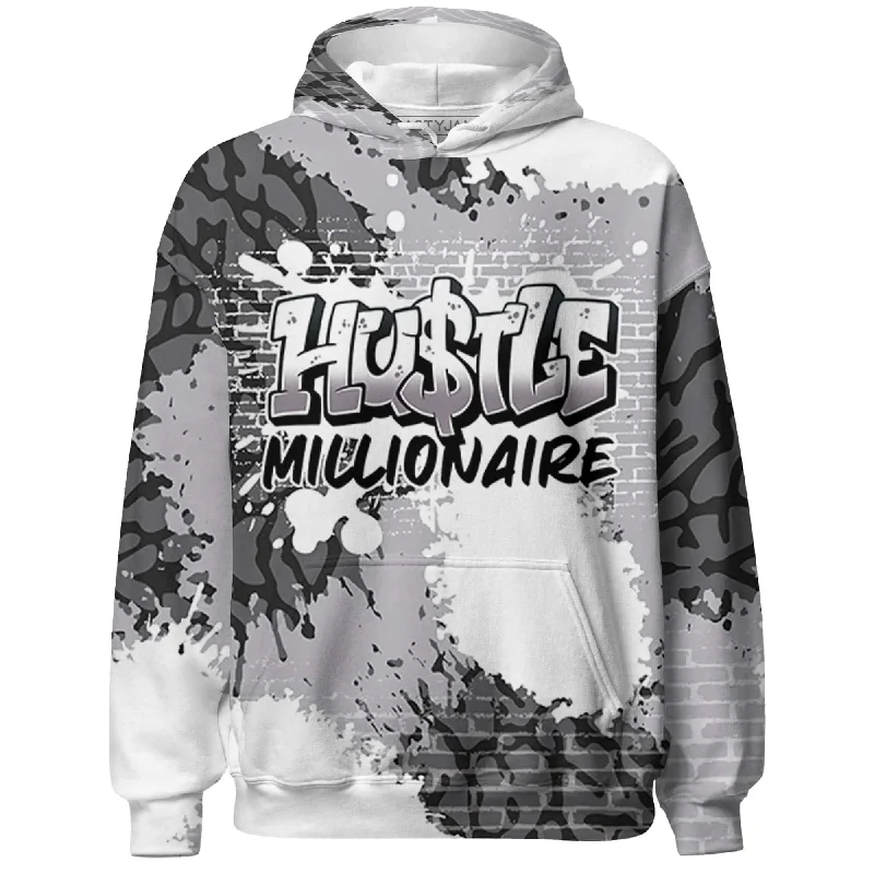 Comfortable Unisex Streetwear Chic Style, Always In Vogue NastyJamz Cement Grey 3s Hoodie Match Hustle Millionaire All-Over Print