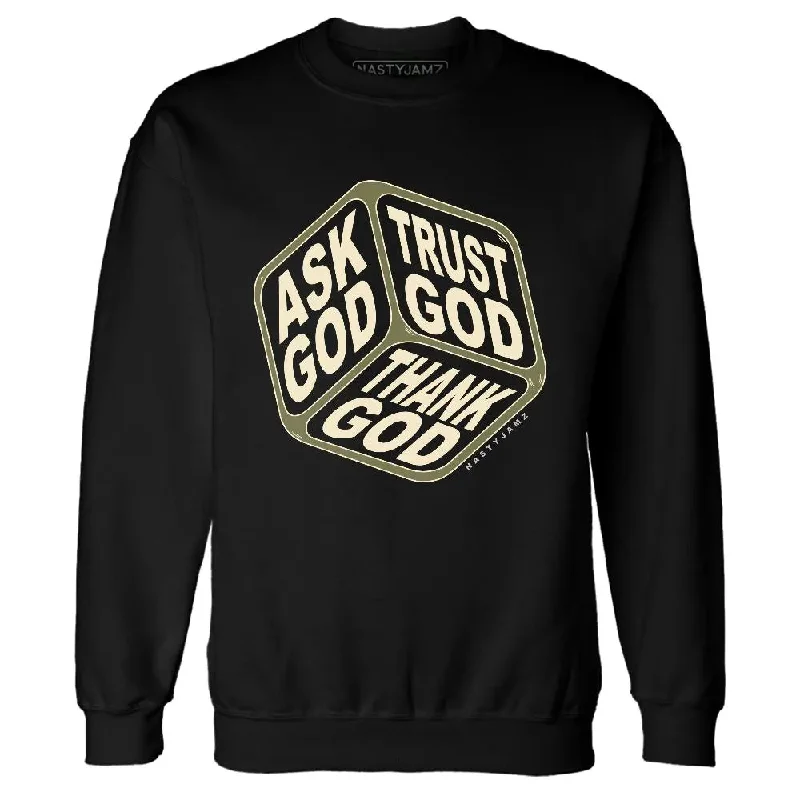 Urban-Inspired Unisex Fashion Trends Street Chic Discounts Medium Olive 1s NastyJamz Sweatshirt Match Trust God