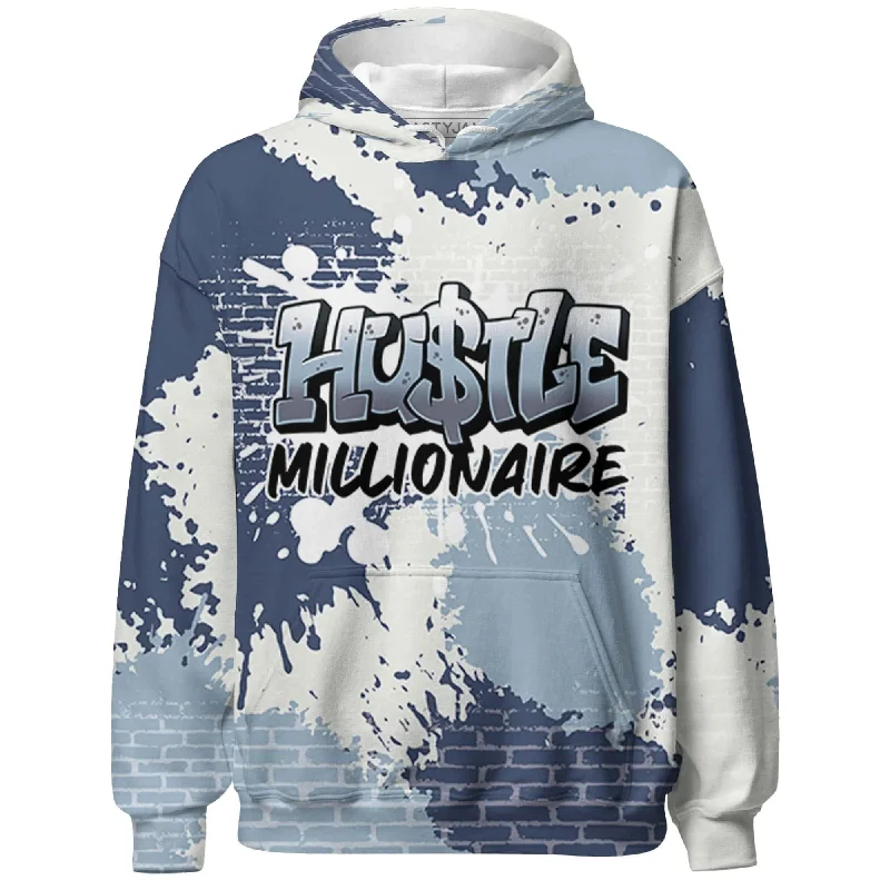 Classic And Timeless Gender-Neutral Fashion Hot Styles NastyJamz Mid Diffused Blue Grey 1s Hoodie Match Hustle Millionaire All-Over Print