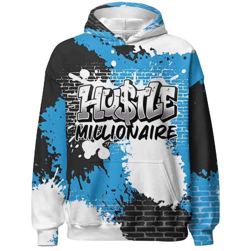 Fashion-Forward Gender-Neutral Outerwear New Arrivals NastyJamz Powder Blue 9s Hoodie Match Hustle Millionaire All-Over Print