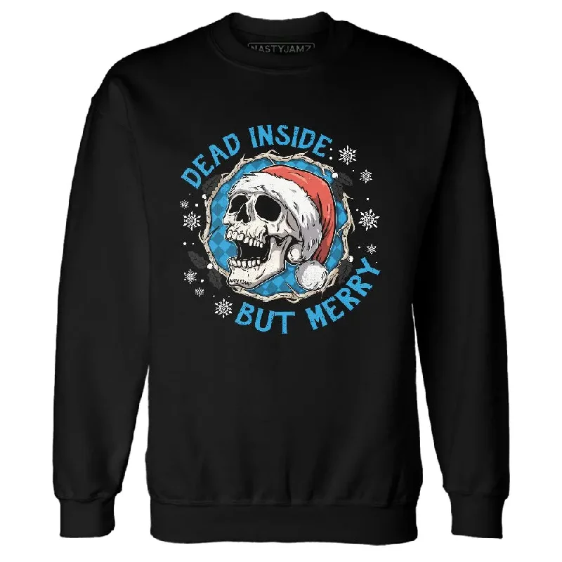 Versatile And Stylish Unisex Apparel Big Savings Powder Blue 9s NastyJamz Sweatshirt Match Dead Inside But Merry