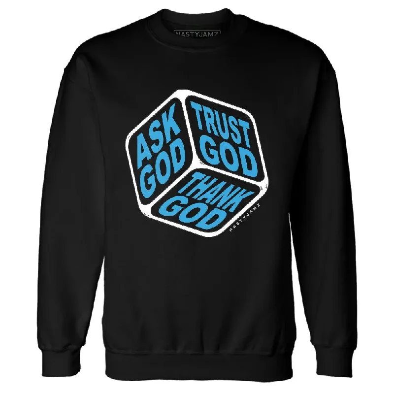 Versatile Gender-Free Wardrobe Essentials Winter Warehouse Sale Powder Blue 9s NastyJamz Sweatshirt Match Trust God