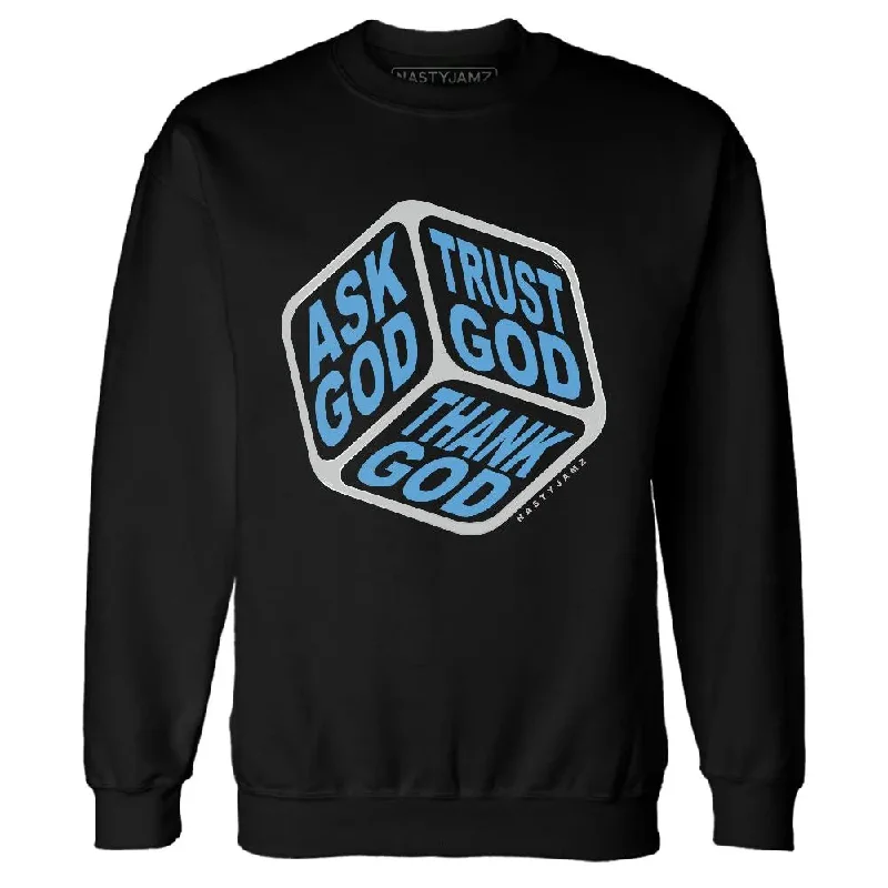 Fashion-Forward Gender-Neutral Outfit Ideas Premium Fashion Univercitii Carolina Blue 17s NastyJamz Sweatshirt Match Trust God