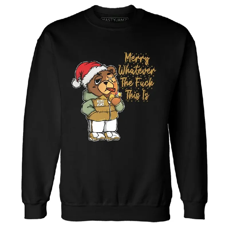 Fashion-Forward Gender-Neutral Outfit Ideas Vintage-Inspired Style Offers Wheat 13s NastyJamz Sweatshirt Match Merry Whatever