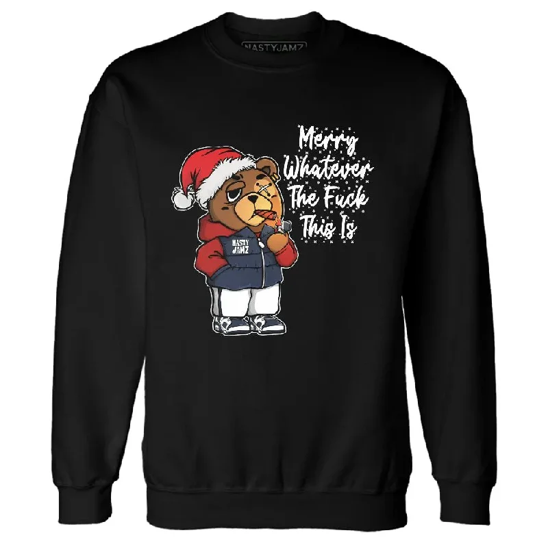 Soft And Breathable Unisex Loungewear Special Offers, Don't Miss White Navy 6s NastyJamz Sweatshirt Match Merry Whatever